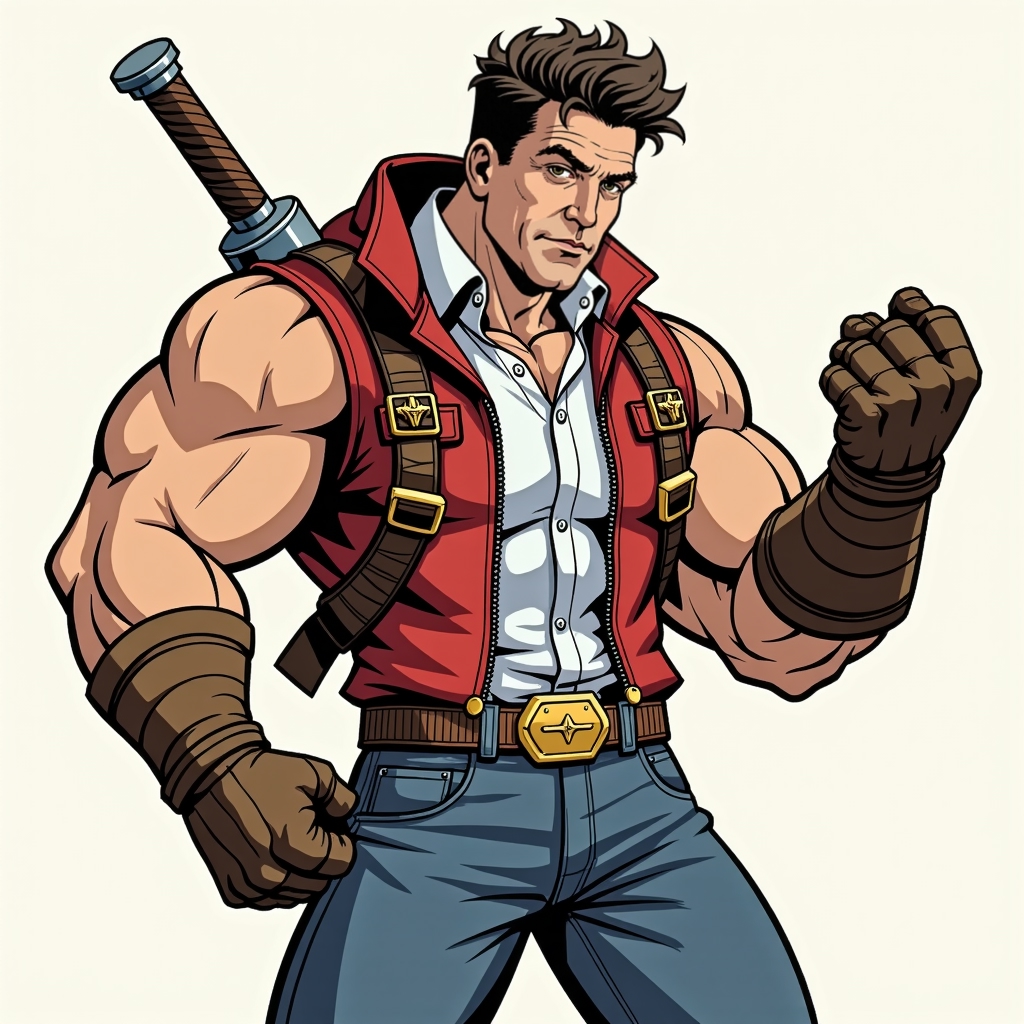 jon407 man as a character in a cel-shade-FLUX TRAI